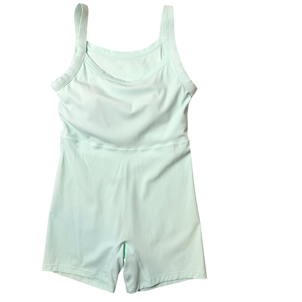 Paragon Fitwear Ribbed Shortsuit Activewear Pastel Green Size L Athletic‎ Padded